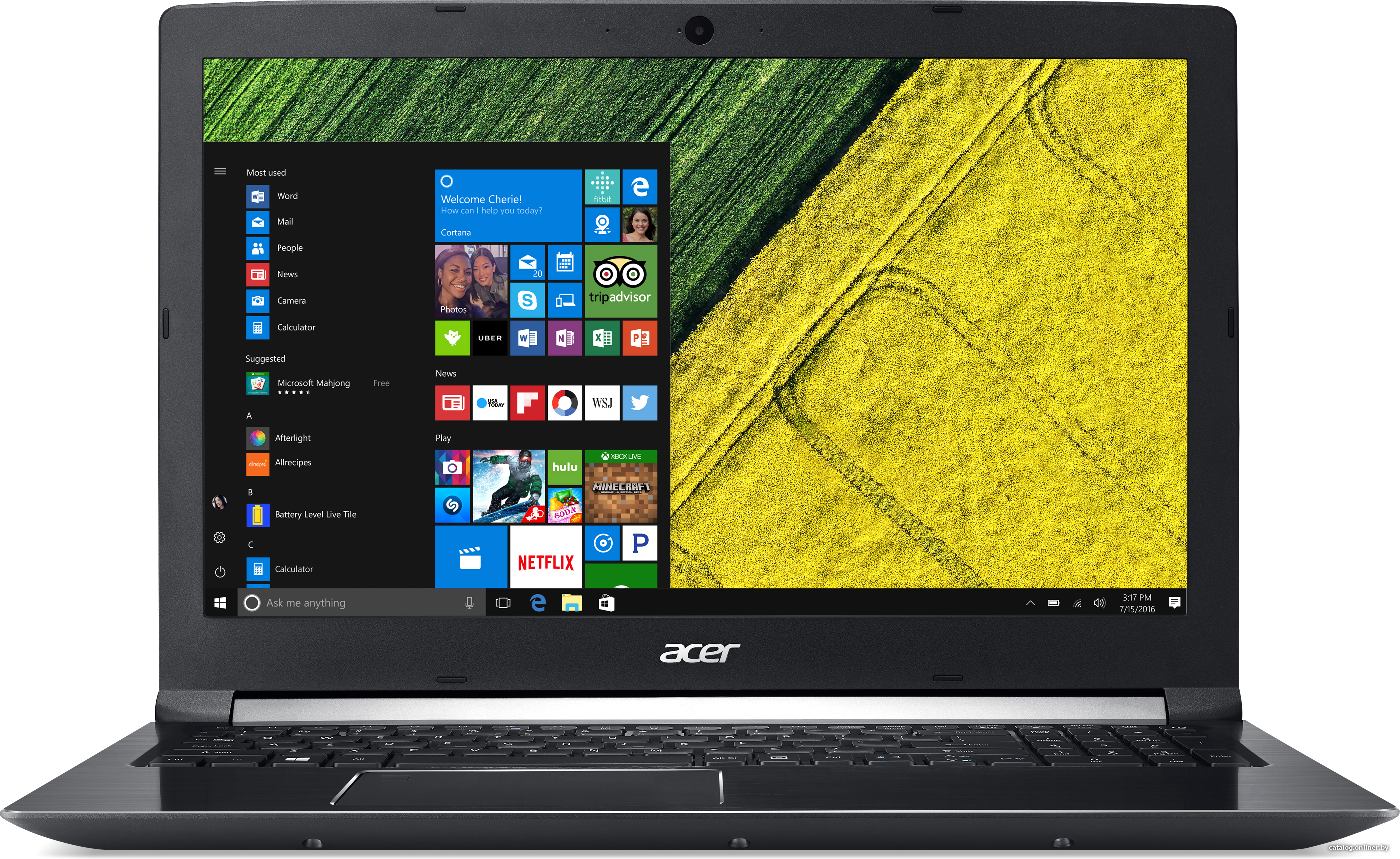 Замена экрана Acer Aspire 7 A715-71G-523H
